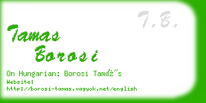 tamas borosi business card